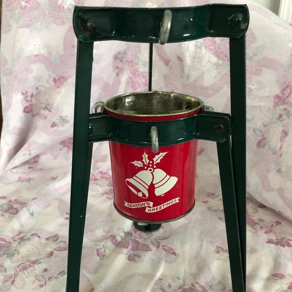 Vtg Metal Christmas Tree Stand - Picture 2 of 11